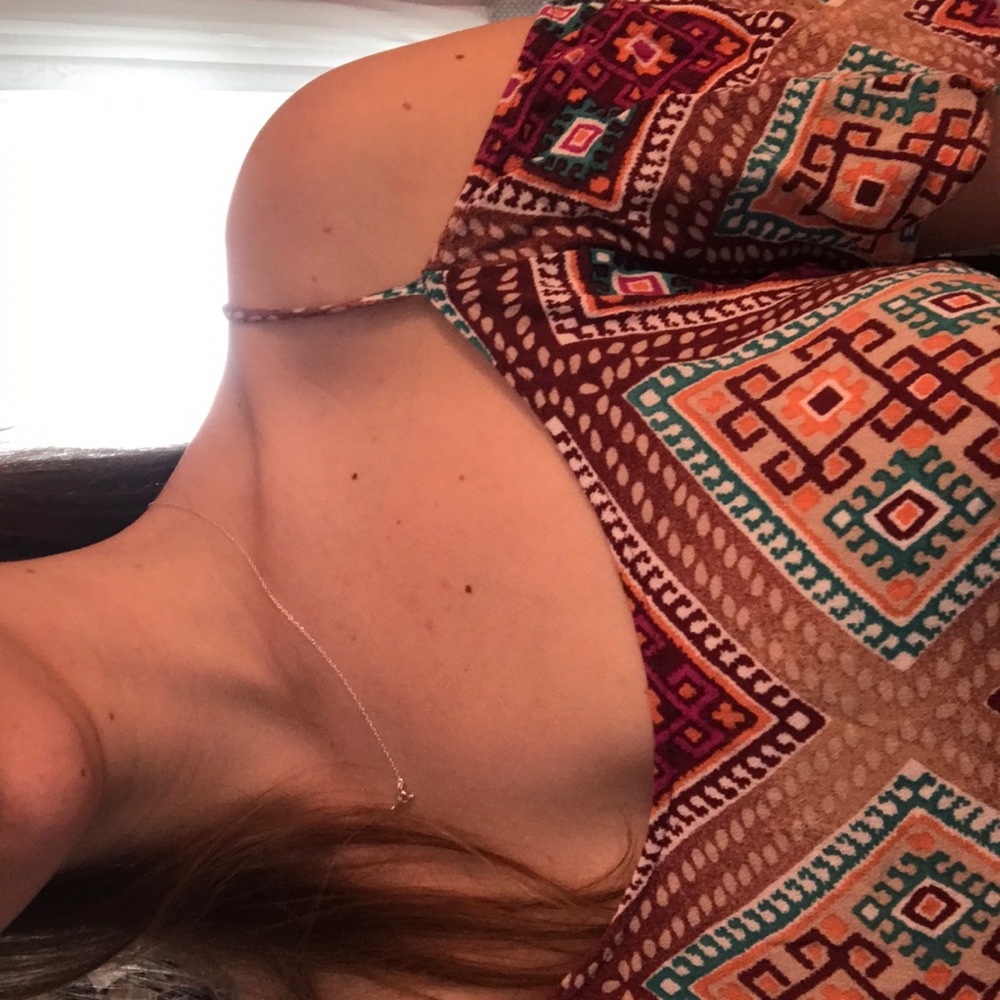 Off the shoulder patterned top!